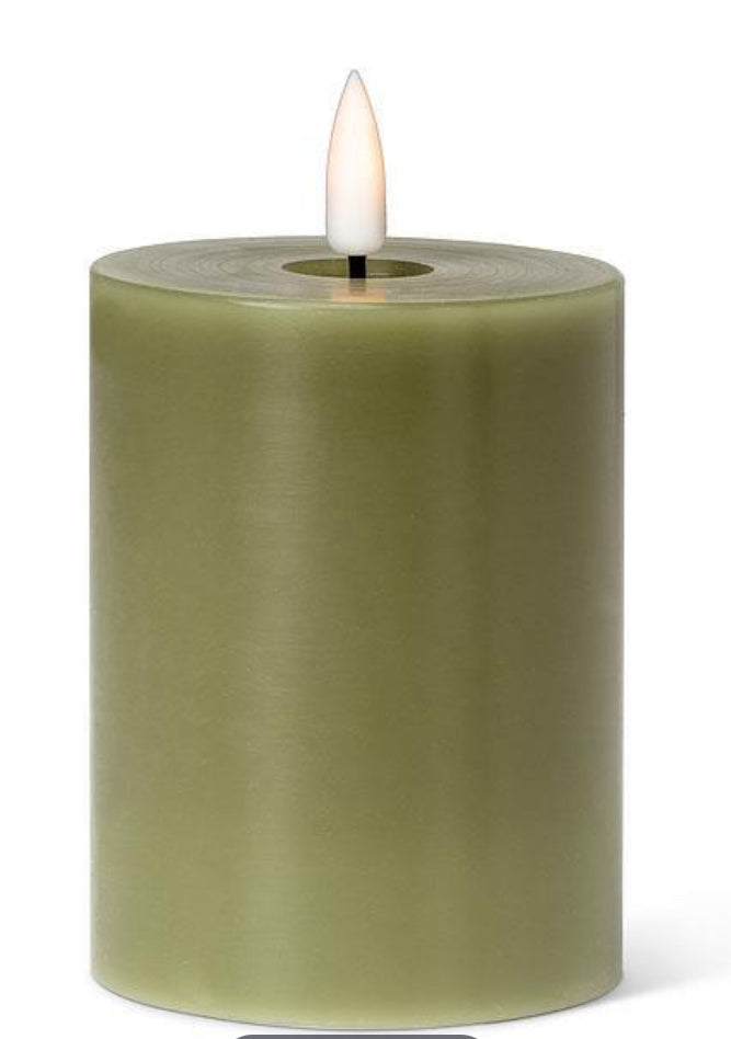 Abbott Green LED Pillar Candle