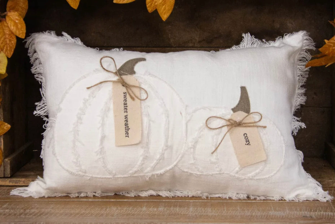 Raggedy Pumpkin Pillow W/Fabric Tags
