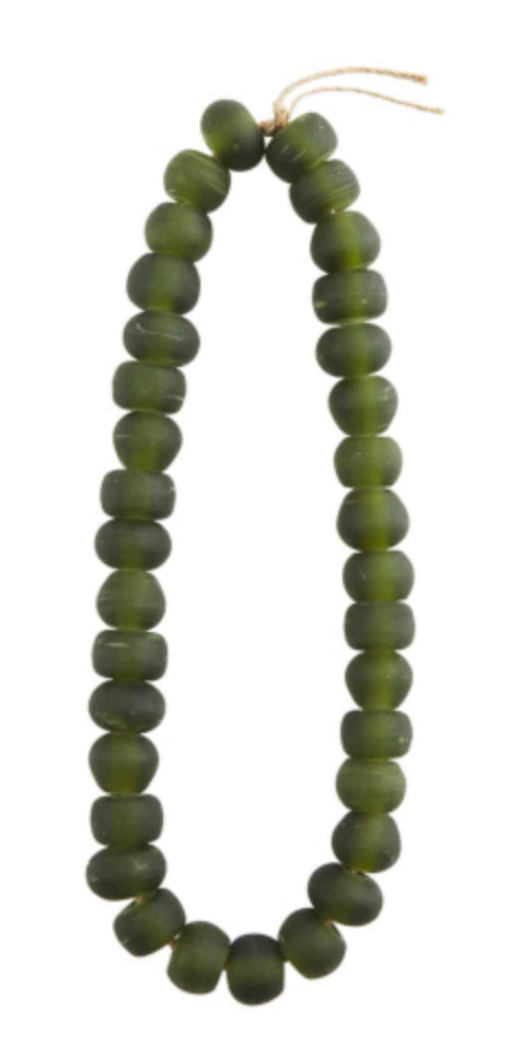 Dark Green Glass Beads