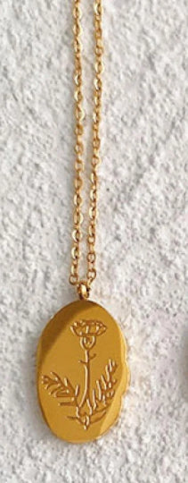 Gold Birth Flower Necklace