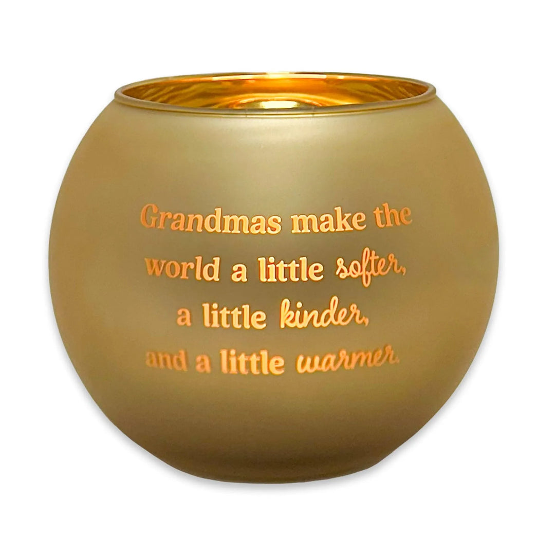 Gold Writing Tea Light Candle Holder (Tealight included)