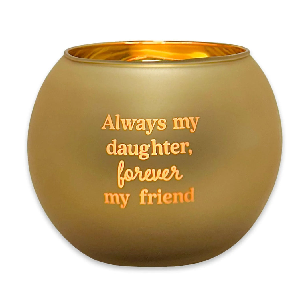 Gold Writing Tea Light Candle Holder (Tealight included)