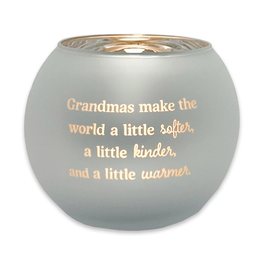 Silver Writing Tea Light Candle Holder (Tealight included)