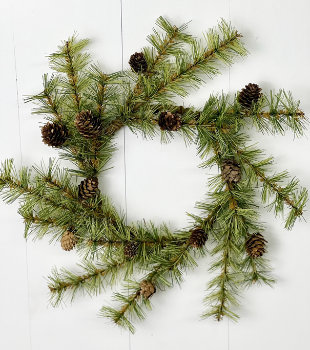 6.5” Holiday Pine Candle Ring
