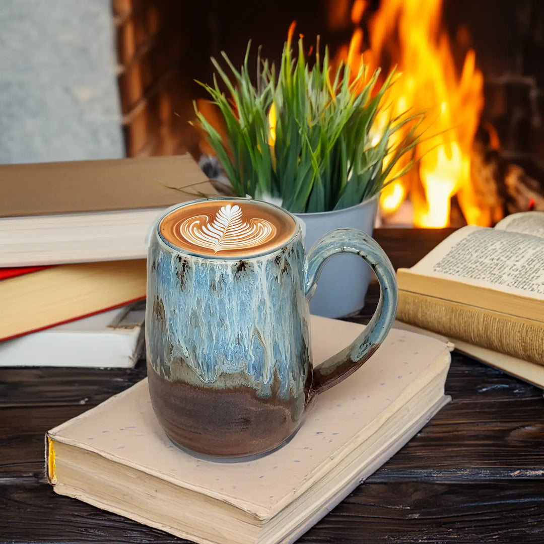 Copper Waterfall Pottery Mug