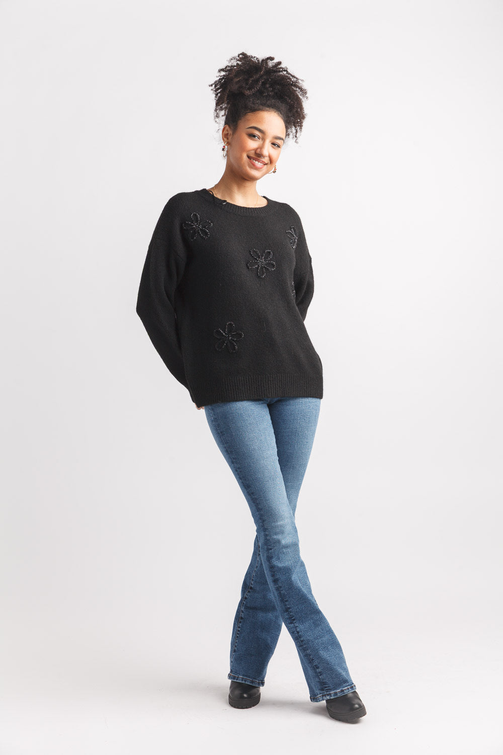 Daisy Rope 3D W/Shimmer Sweater