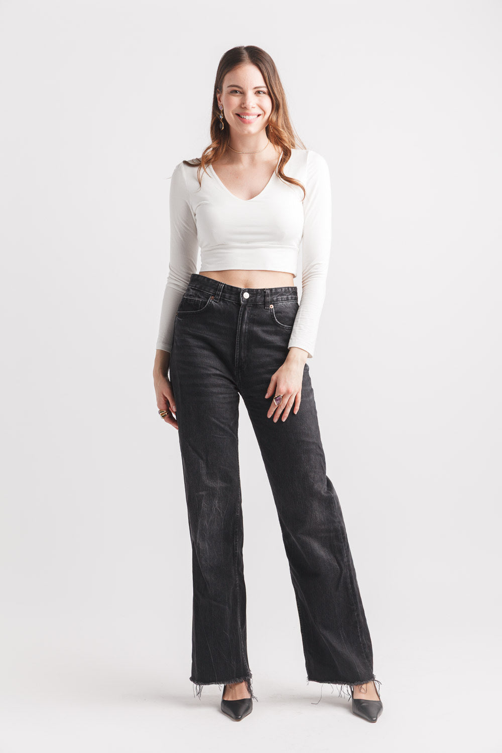 Stretch Layering V-Neck Top