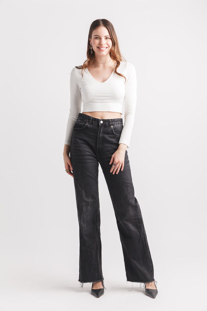 Stretch Layering V-Neck Top