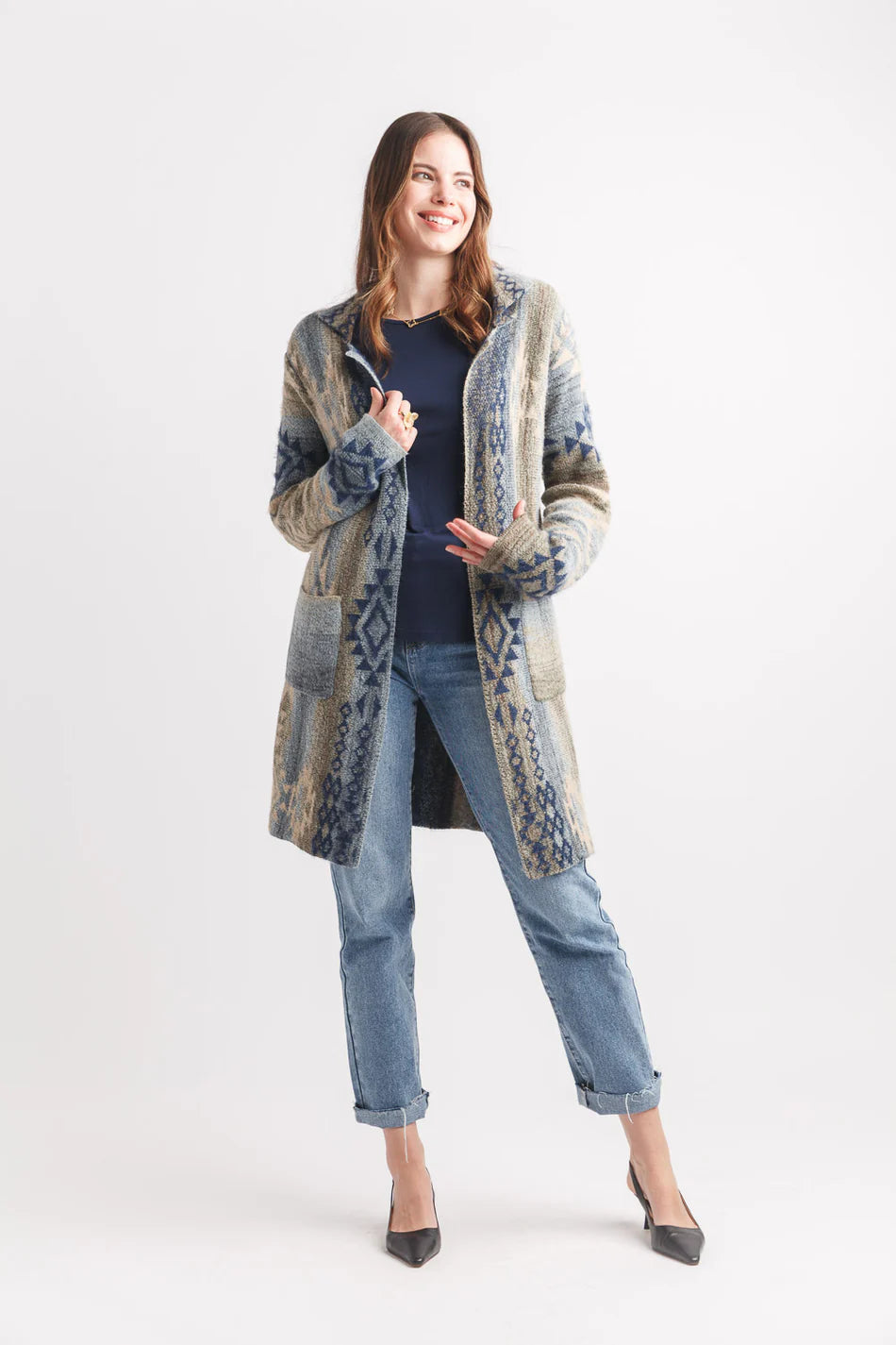 Global Knit Coatigan W/Pockets