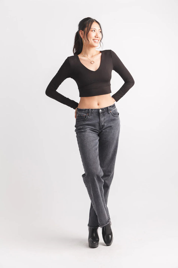 Stretch Layering V-Neck Top