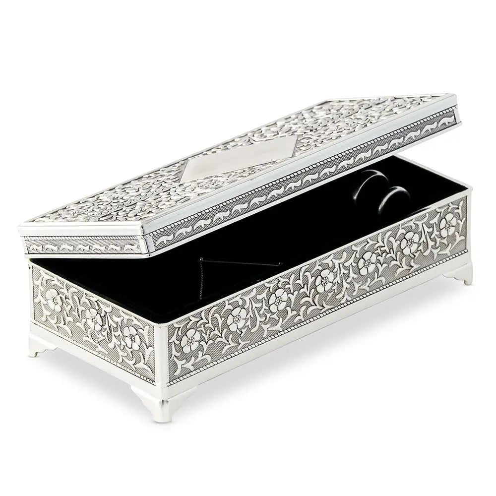 Small Rectangle Silver Jewelry Box