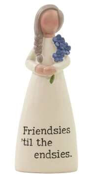 Women Figurine Holding Flowers