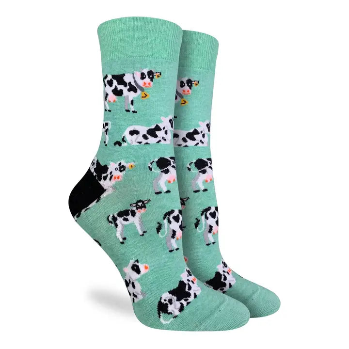 Women’s Cows In Field Socks
