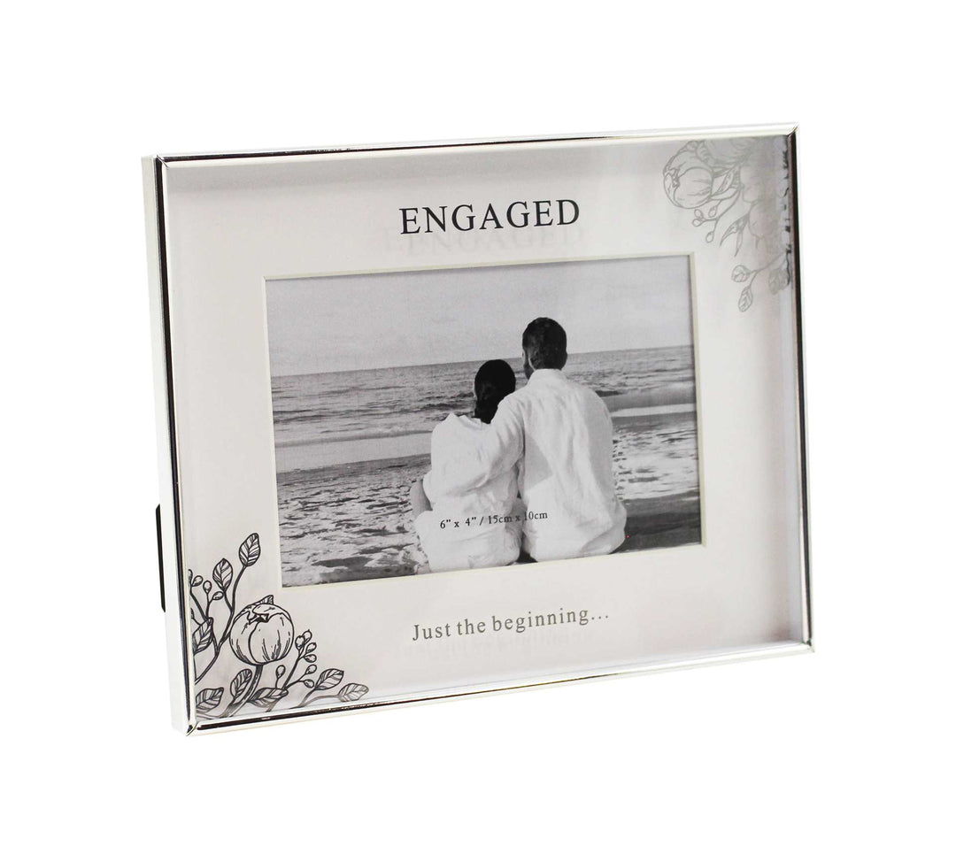 6x4 Silver Mirror Engaged Frame