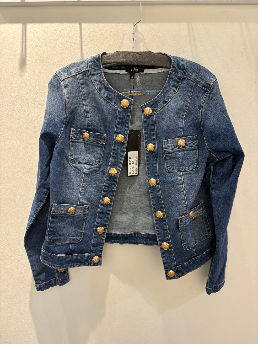 Denim Jacket W/Gold Buttons