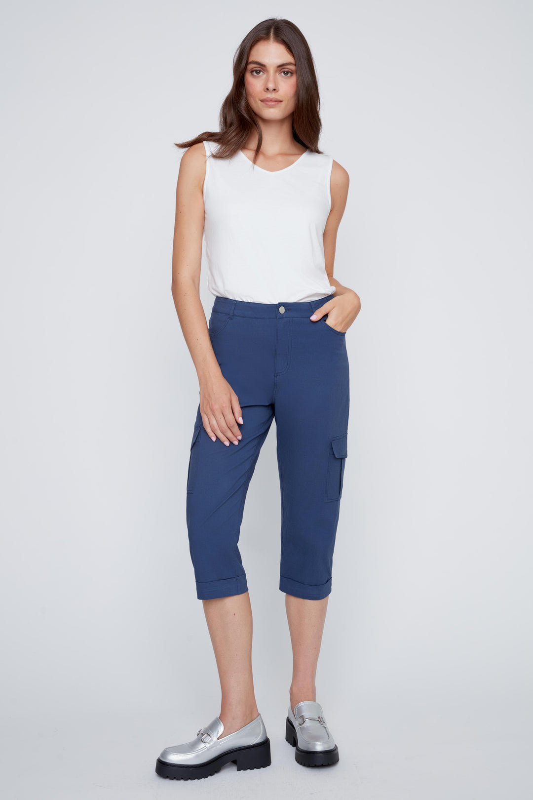 Navy Capri Pant