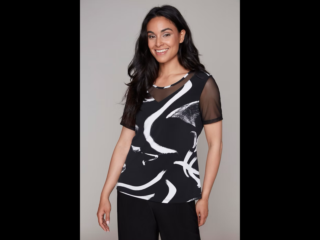 Abstract TShirt W/Mesh