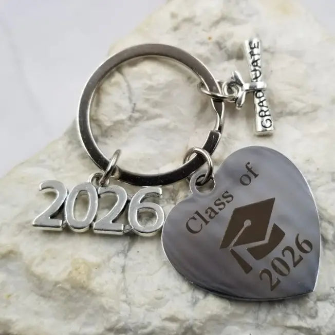 Class Of 2026 Heart Keychain