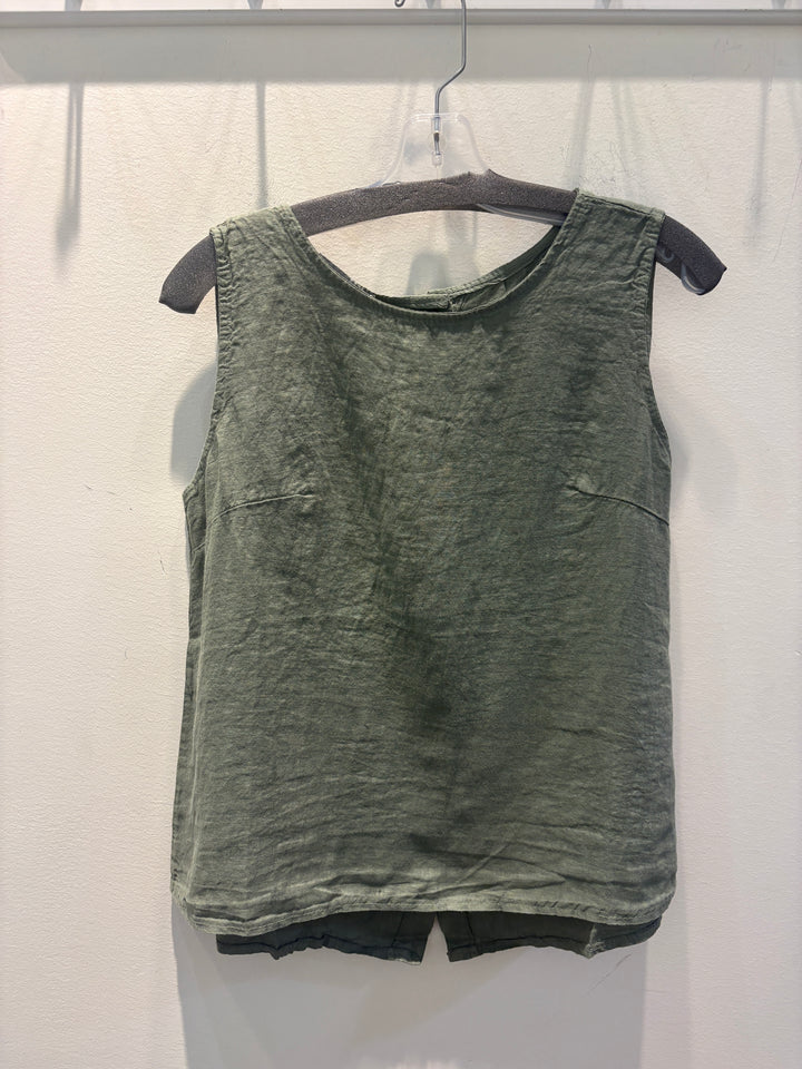 Linen Button Back Cami