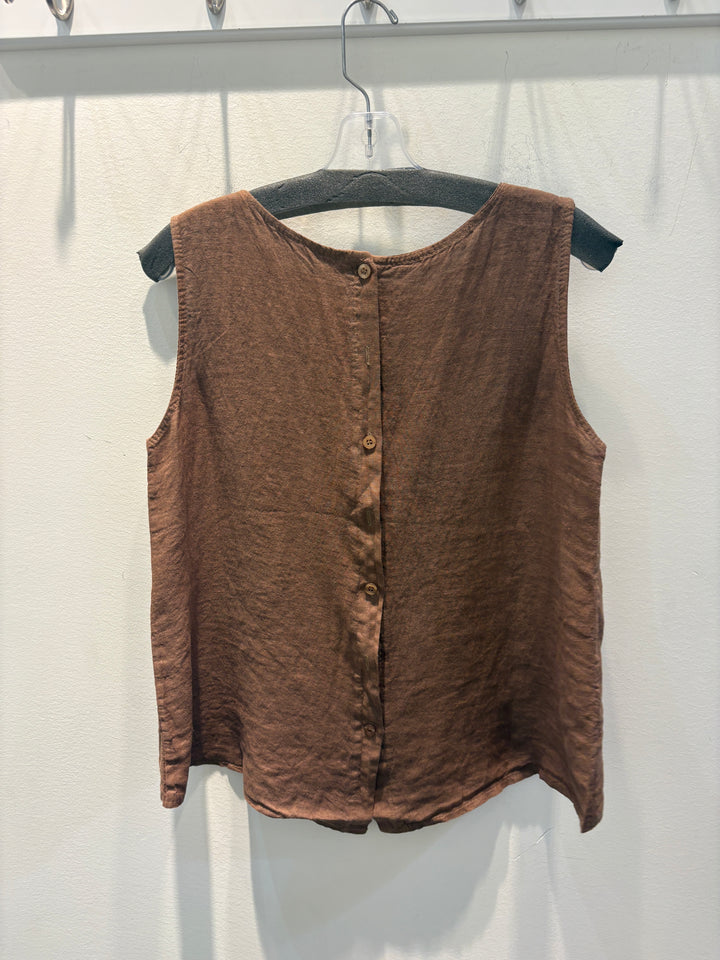 Linen Button Back Cami