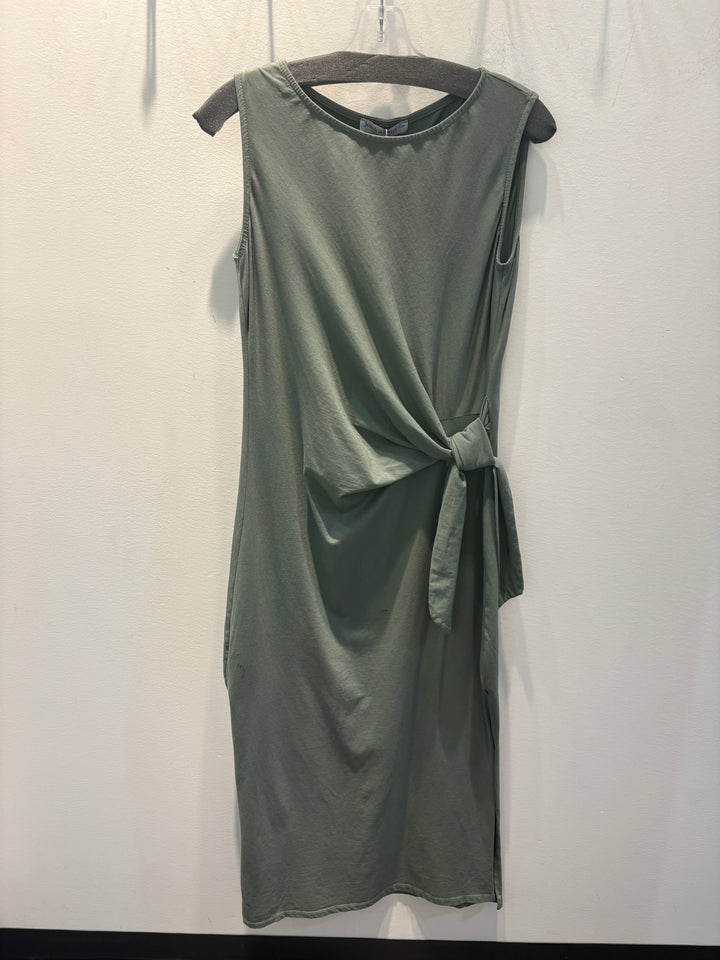 Round Neck Tank Dress W/Side Knot