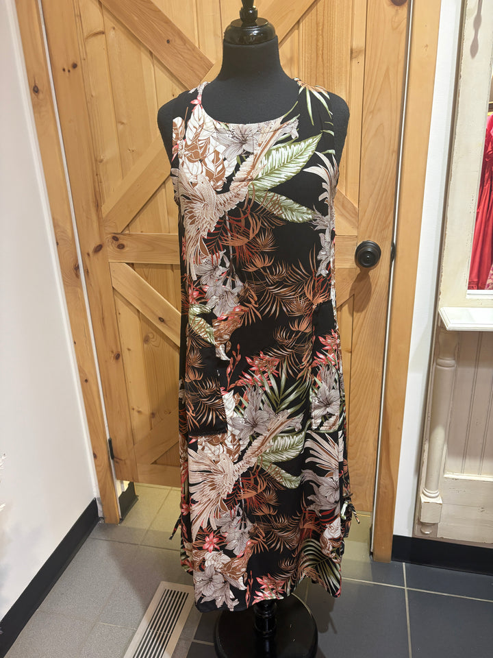 Sleeveless Safari Pattern Dress