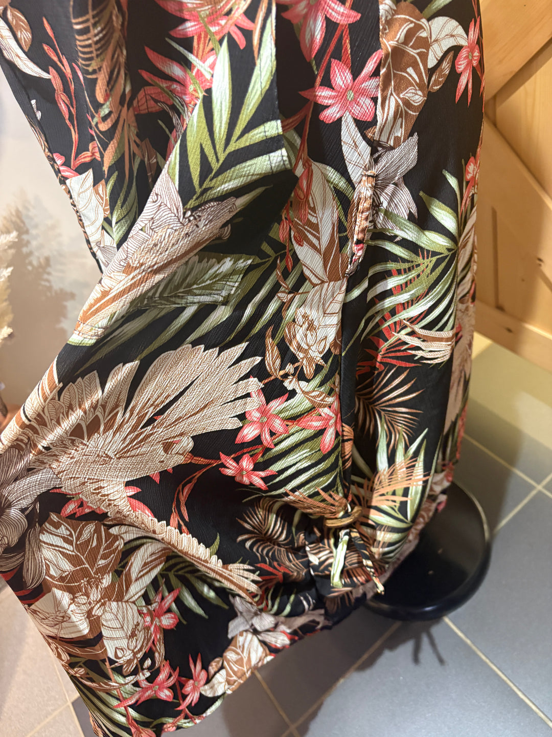 Sleeveless Safari Pattern Dress