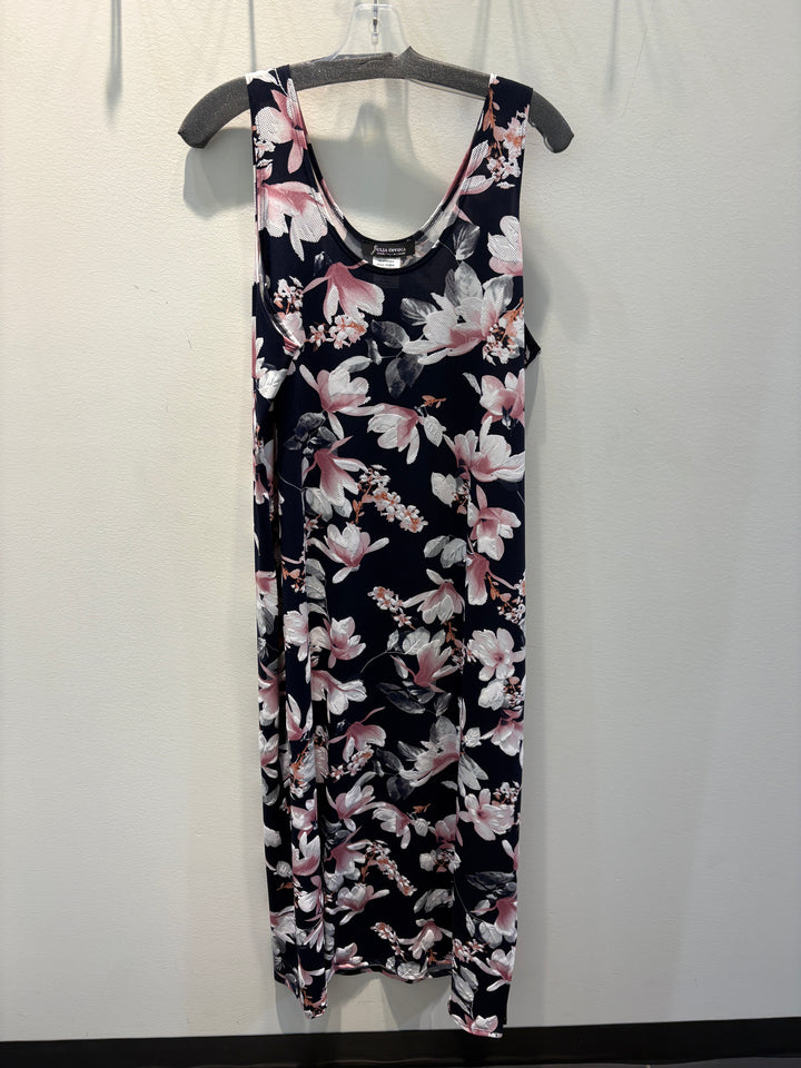 Patterned Sleeveless Maxi Dress W/Slit