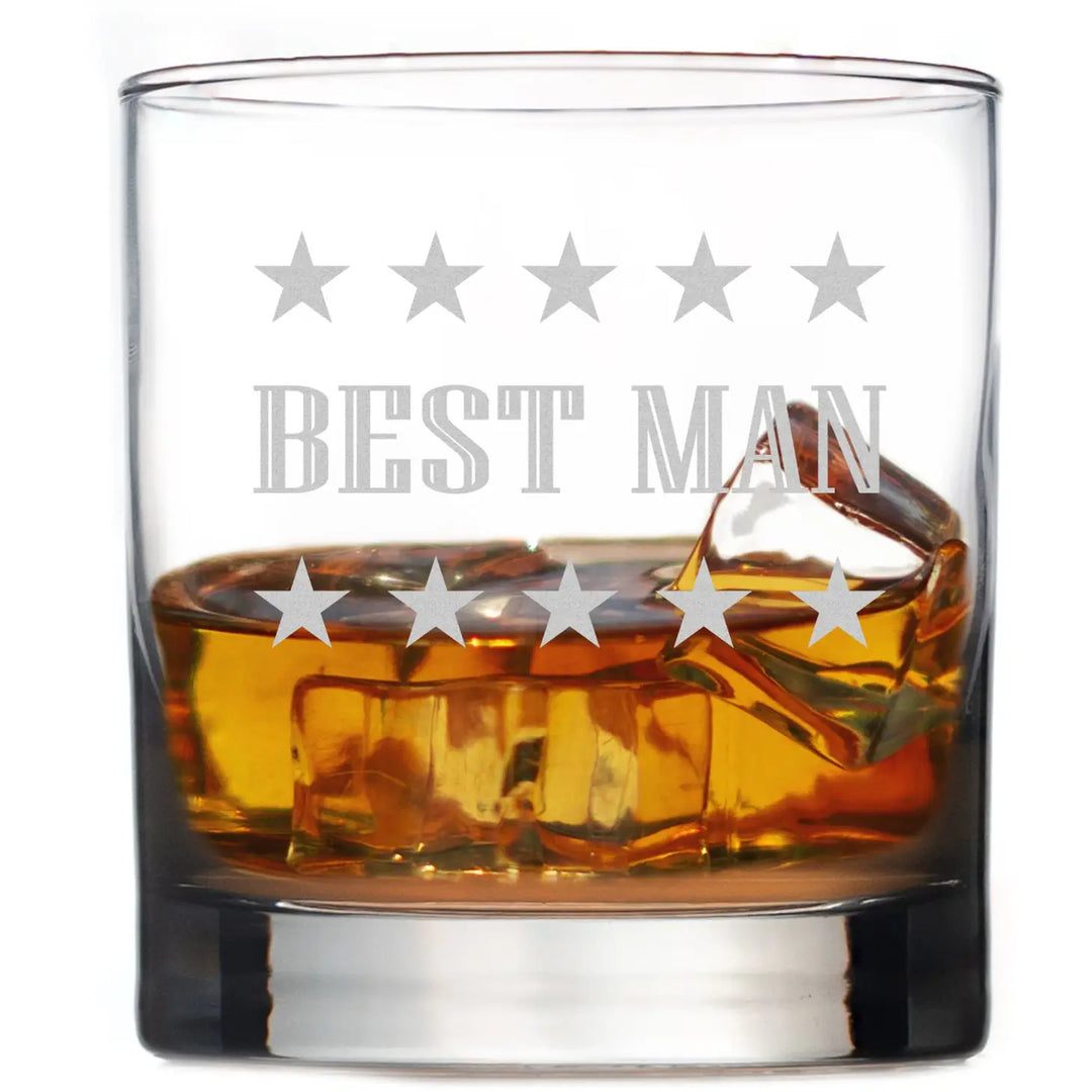 Best Man Whiskey Glass