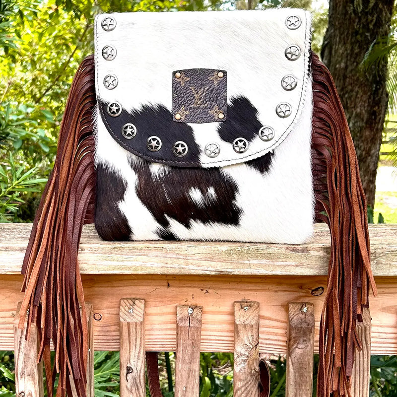 Upcycled LV Cowhide