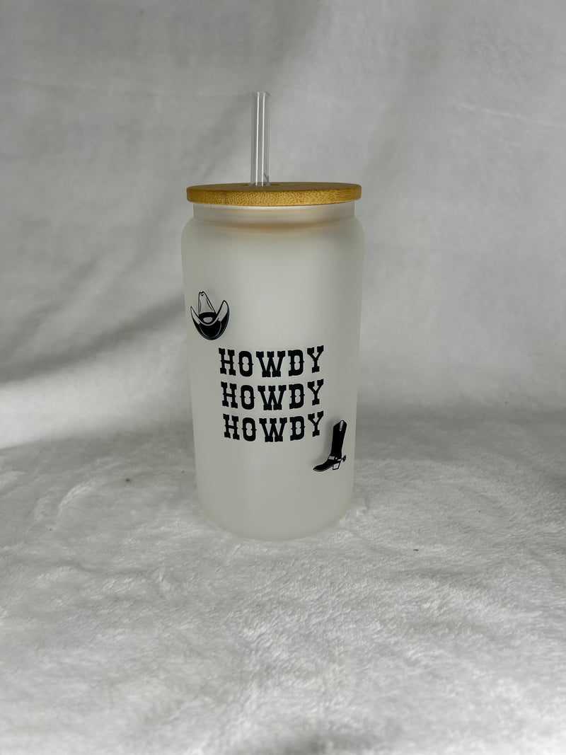 Peak To Pine Howdy Glass Can