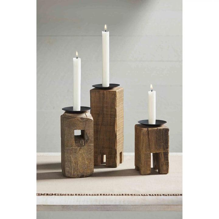 Reclaimed Wood Candlesticks