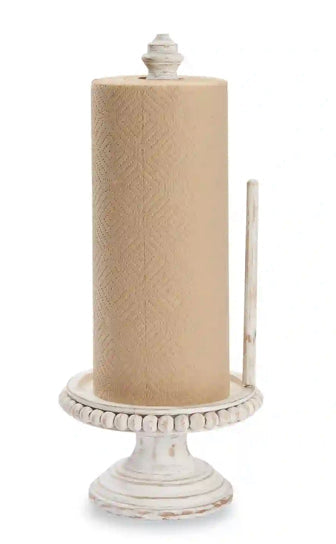 Wood Beaded Paper Towel Holder