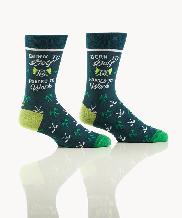 Born To Golf Mens Crew Socks