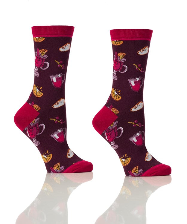 Mulled Wine Womens Crew Socks