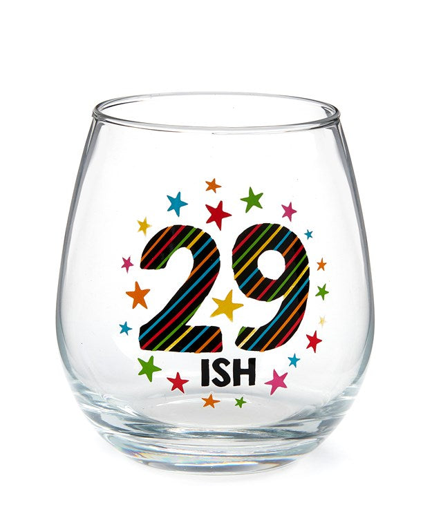 16oz Stemless Birthday Wine Glass