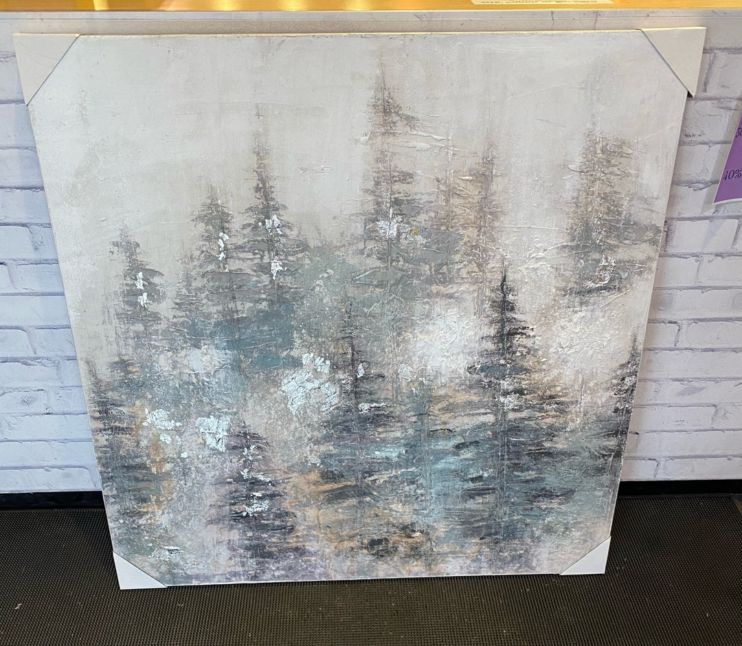 Pine Wood Canvas 39.5X39.5in