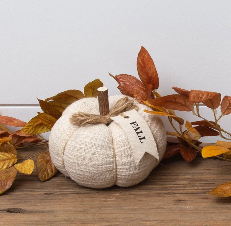 Knit Pumpkin W/Fabric Tag