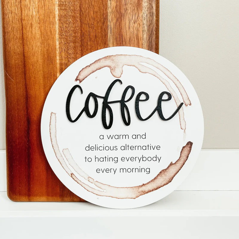 Coffee Definition 12” Round Sign