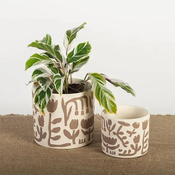 Terracotta Flower Pot (Simple Flower)