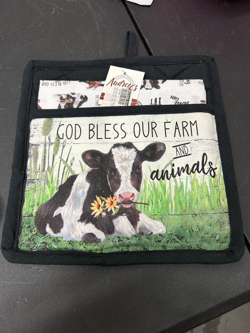 Pot Holder & Tea Towel Set