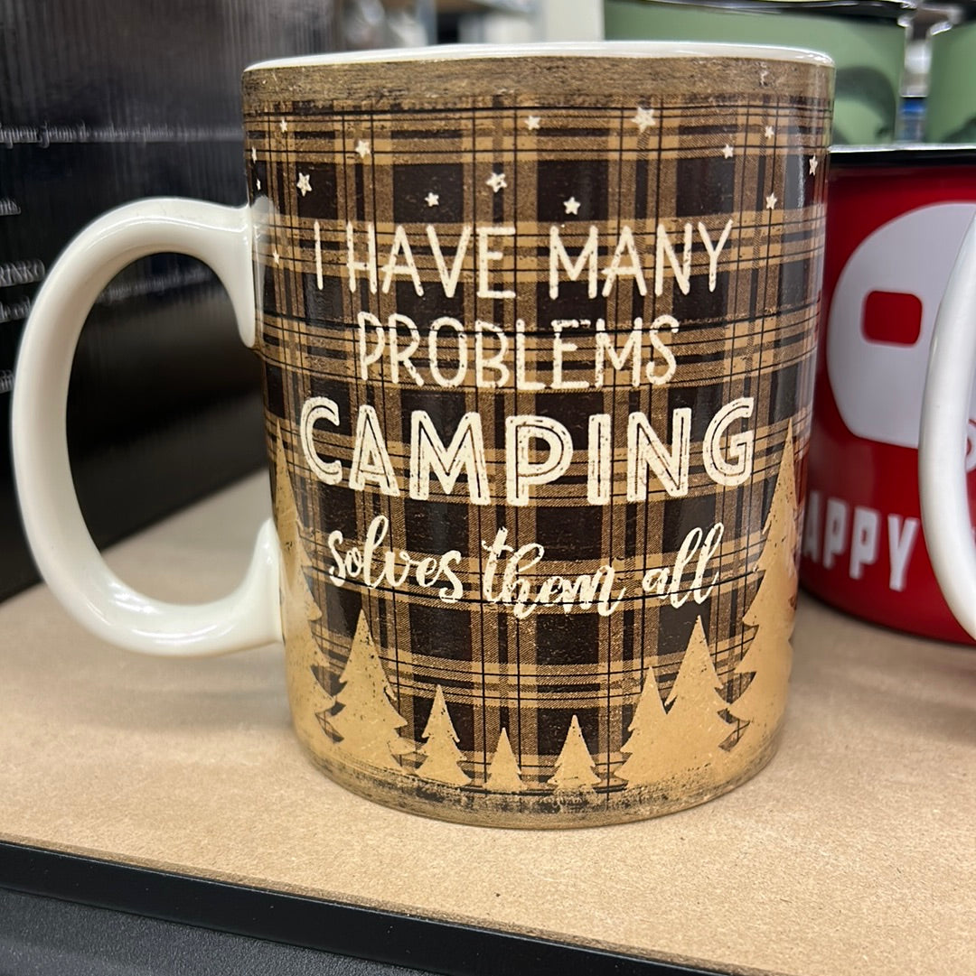 Camping Solves Them All Mug