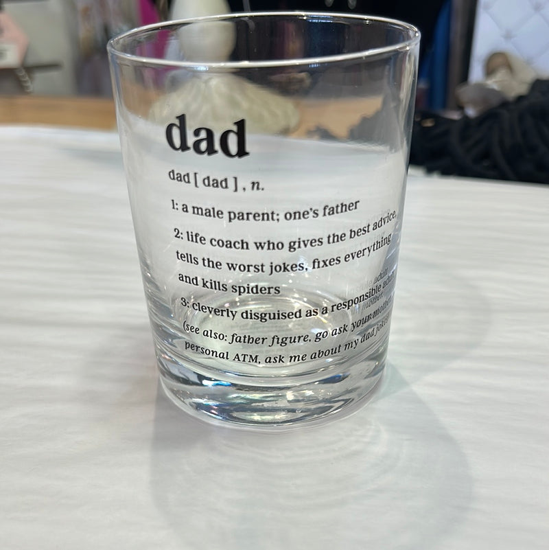 Dad Rocks Glass