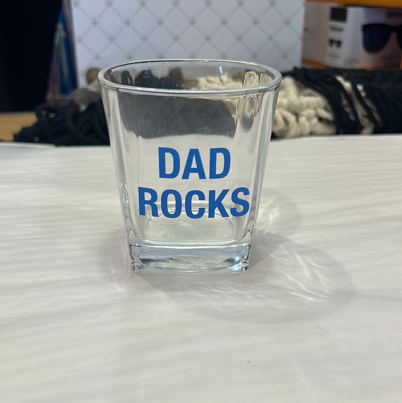 Dad Rocks Glass
