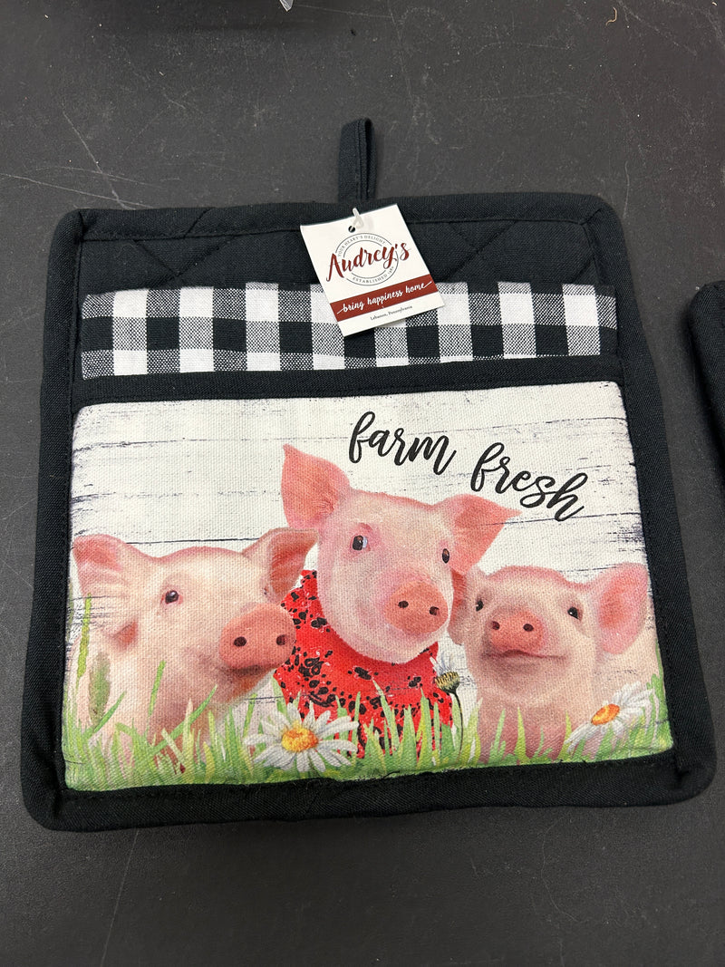 Pot Holder & Tea Towel Set