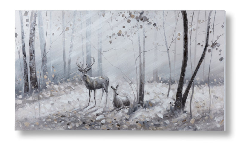 Woodland Deer Canvas 27X55in