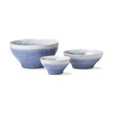 Cloud bowl set of 3- blue