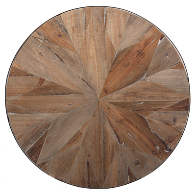 Reclaimed Wood Star Inlay Coffee Table.