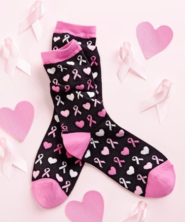 Breast Cancer Women Crew Socks