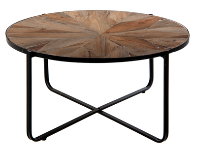 Reclaimed Wood Star Inlay Coffee Table.
